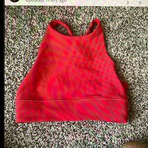 Lululemon energy high-neck longline ribbed bra medium support Size 8